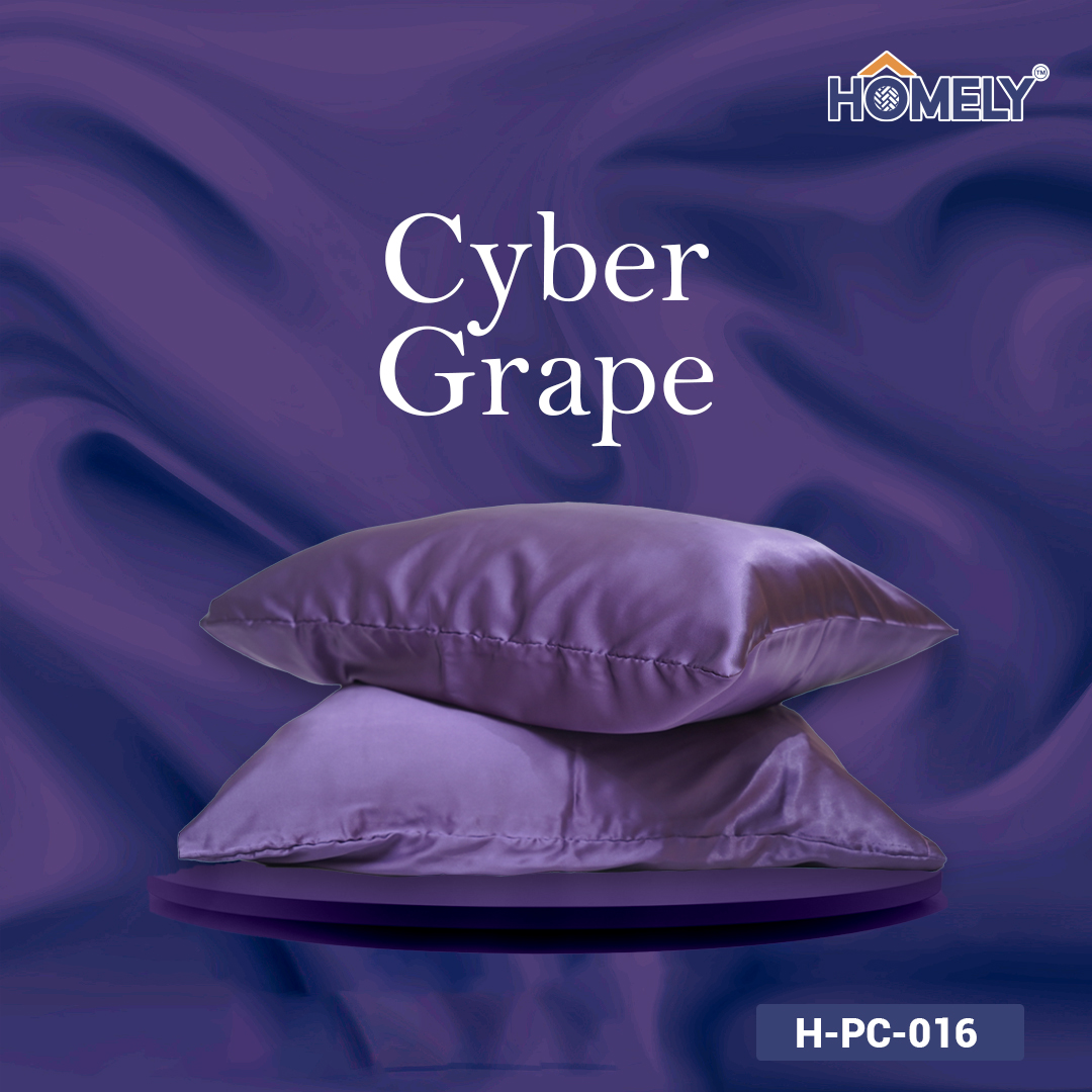 CYBER GRAPE SATIN PILLOW CASE- H-PC-016