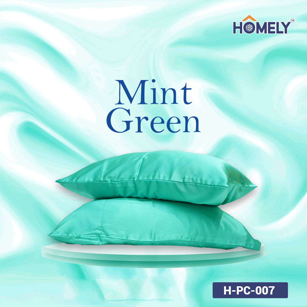 MINT GREEN SATIN PILLOW CASE- H-PC-007