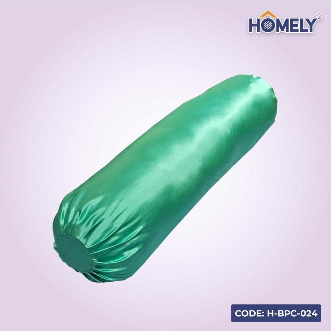 MINT GREEN SATIN BOLSTER COVER- H-BC-024