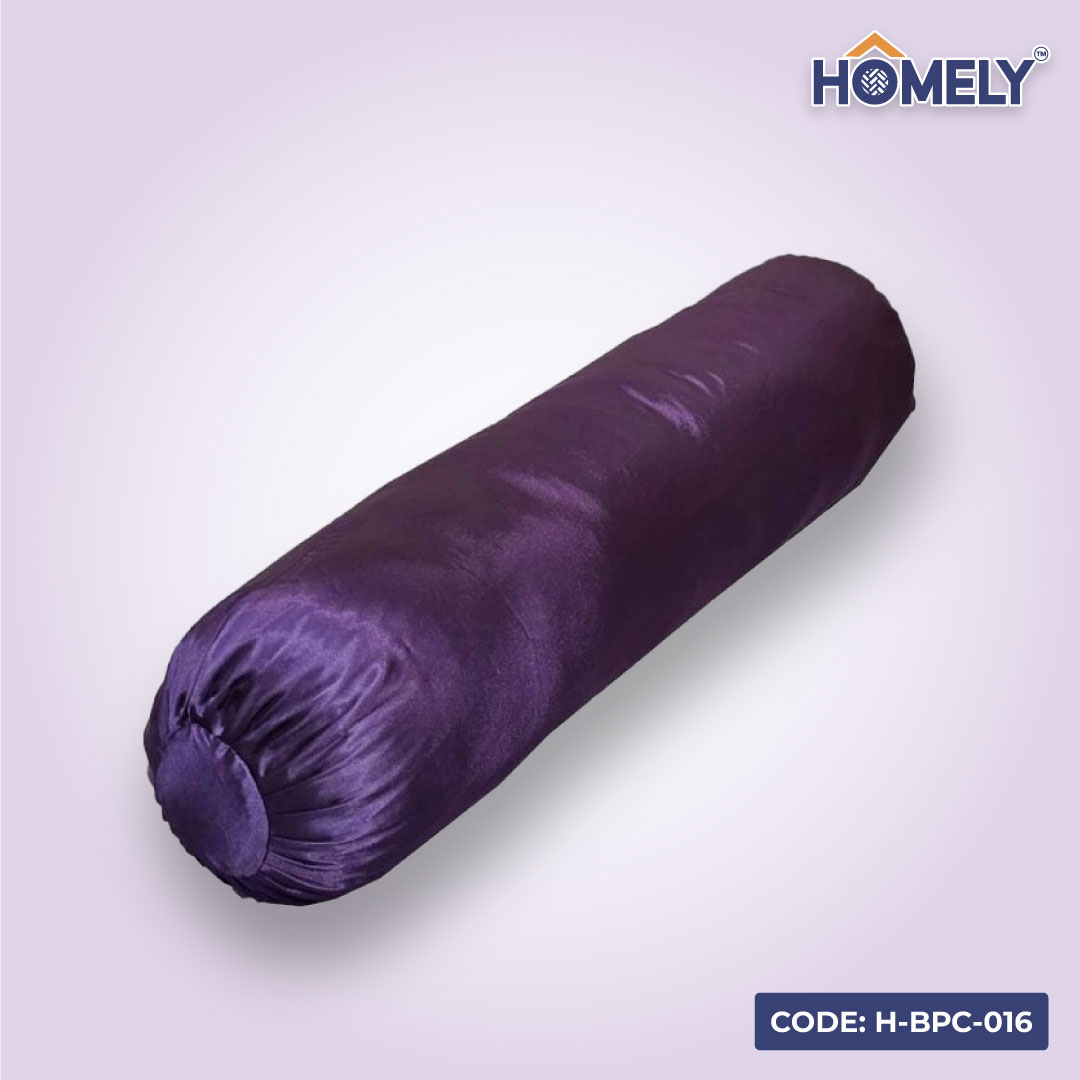 ULTRA VIOLET SATIN BOLSTER COVER- H-BC-016